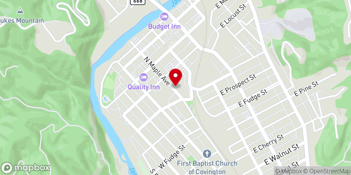 Map showing location of The Salvation Army Family Thrift Store in Covington