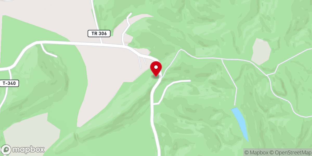 Map showing location of Mt. Hope Freewill Baptist Church