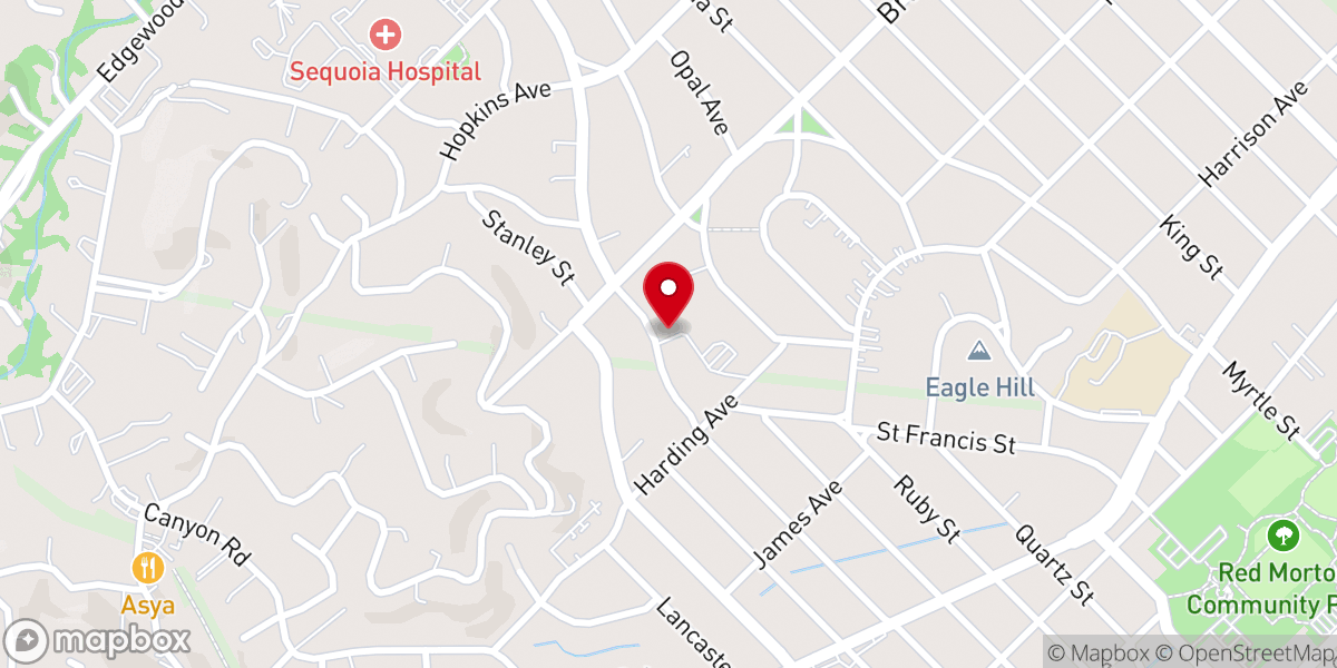 Map showing location of Sequoia Christian Church