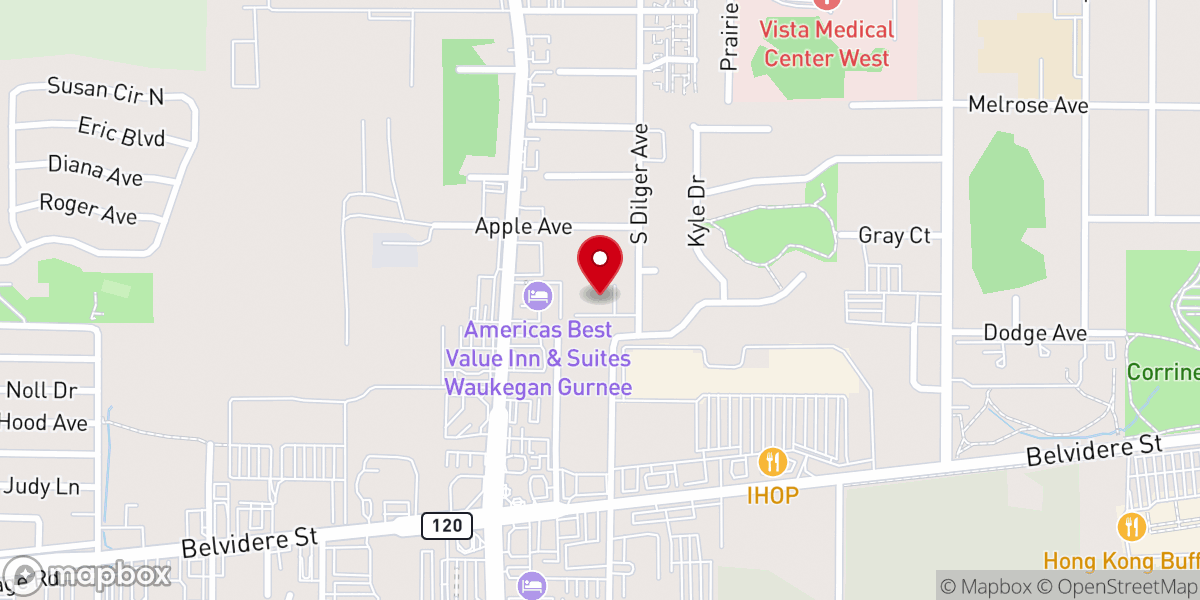 Map showing location of Iglesia Christian Pacto
