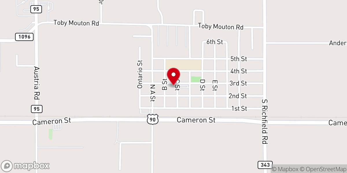 Map showing location of St. Theresa Parish Life Center