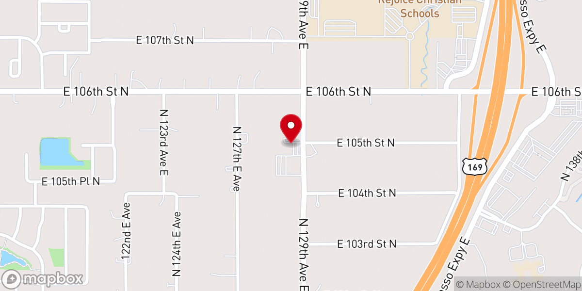 Map showing location of Owasso School of Biblical Studies