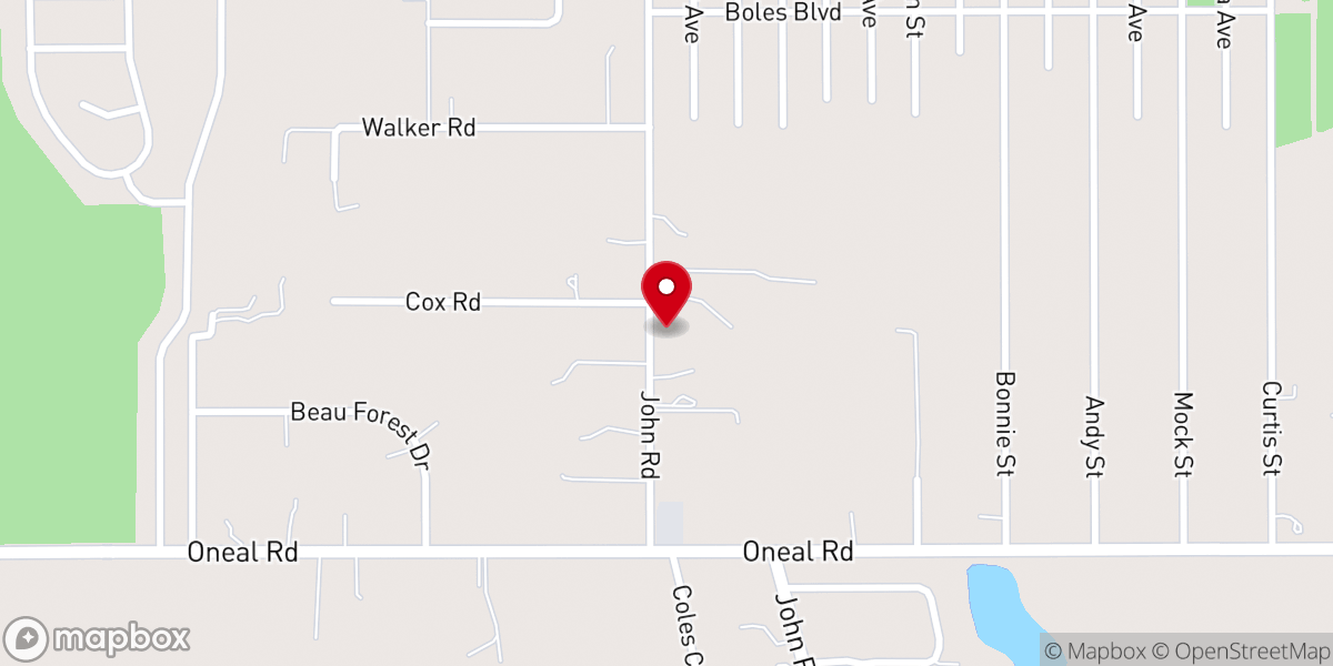 Map showing location of Preferred Lawn & Landscape
