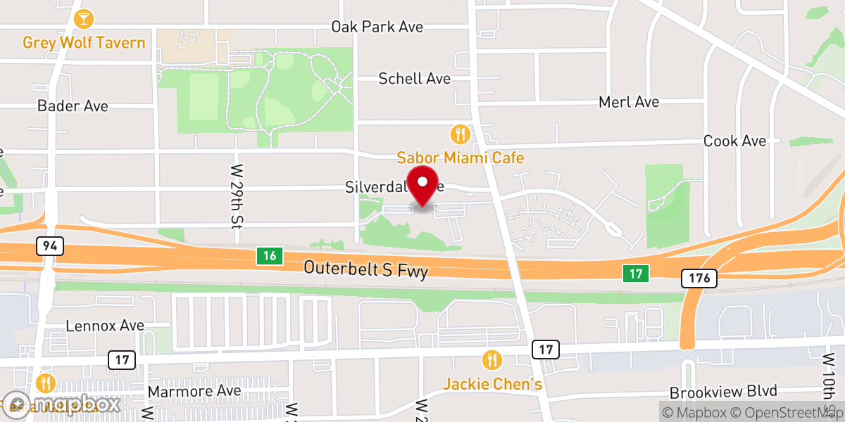 Map showing location of St. Leo the Great Catholic Church