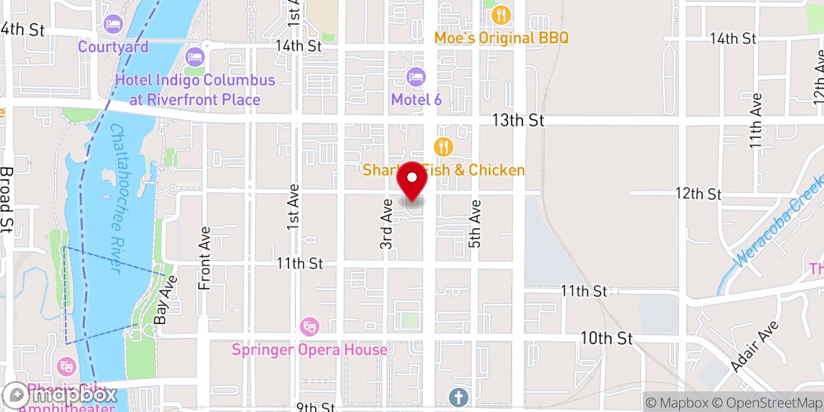 Map showing location of The Church of the Holy Family
