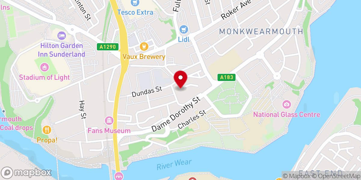 Map showing location of Enon Baptist Church