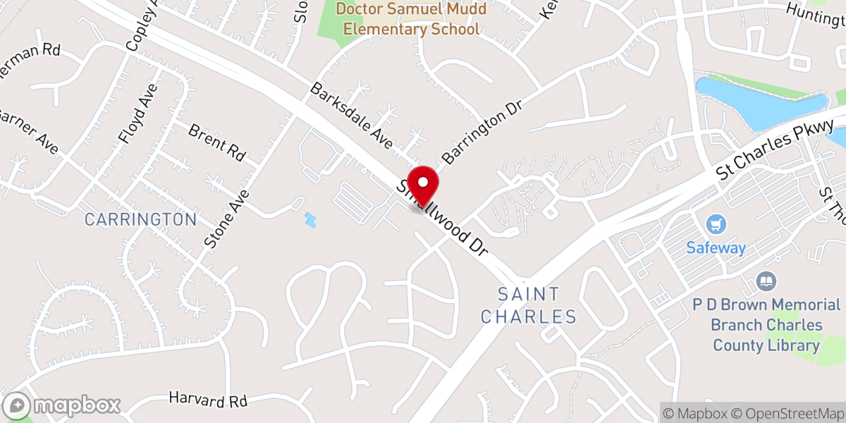 Map showing location of Peace Lutheran Church