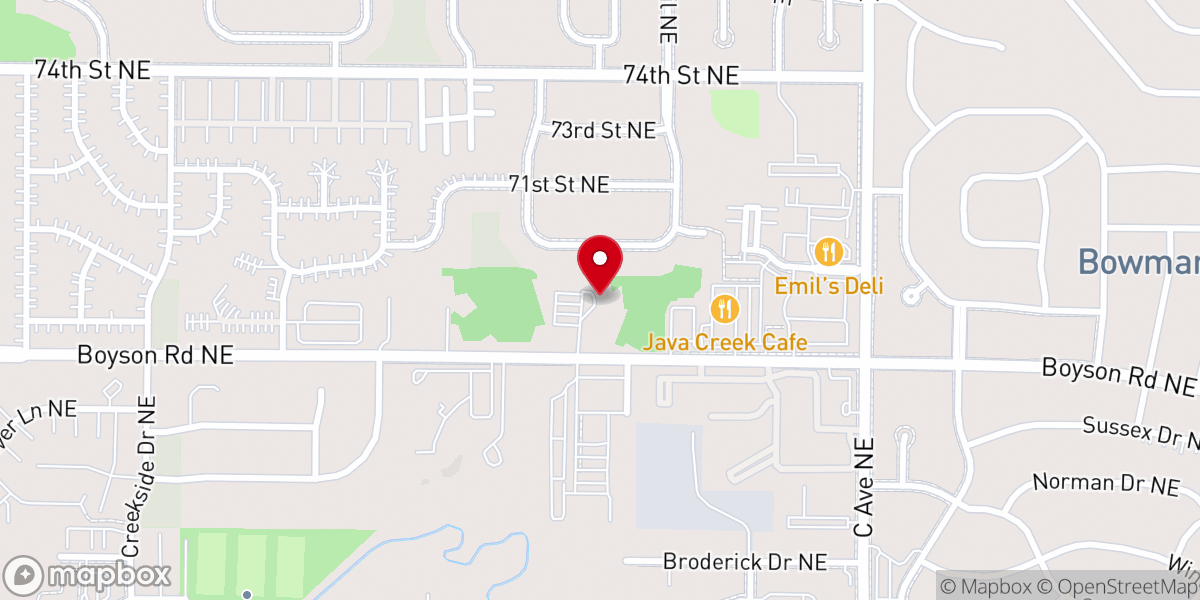 Map showing location of Friendship Baptist Church