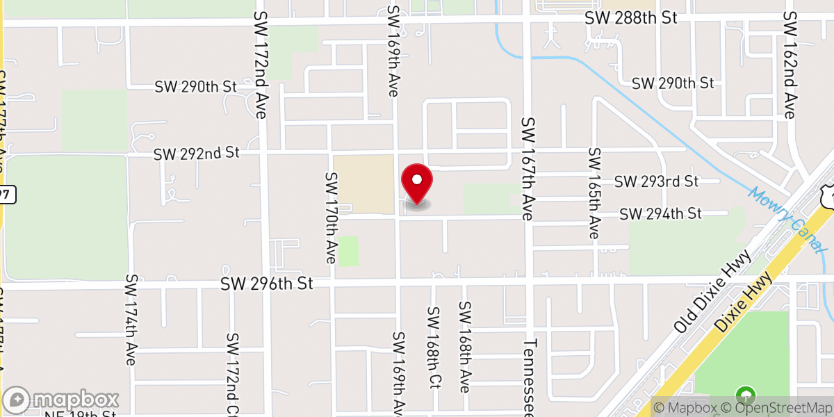 Map showing location of Bayview Baptist Church