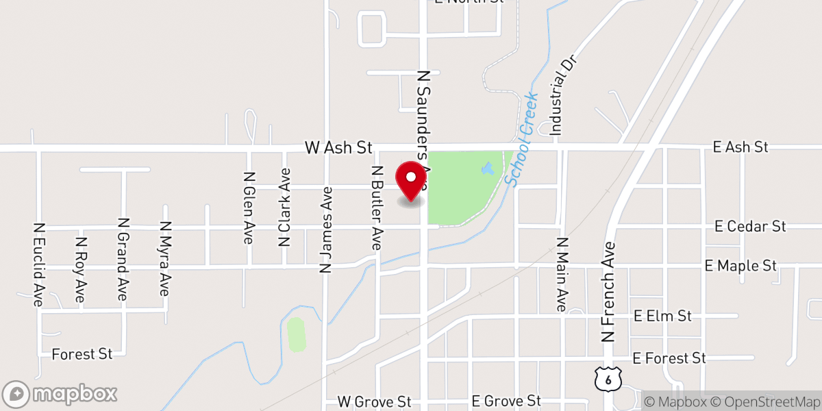 Map showing location of Federated Church of Sutton