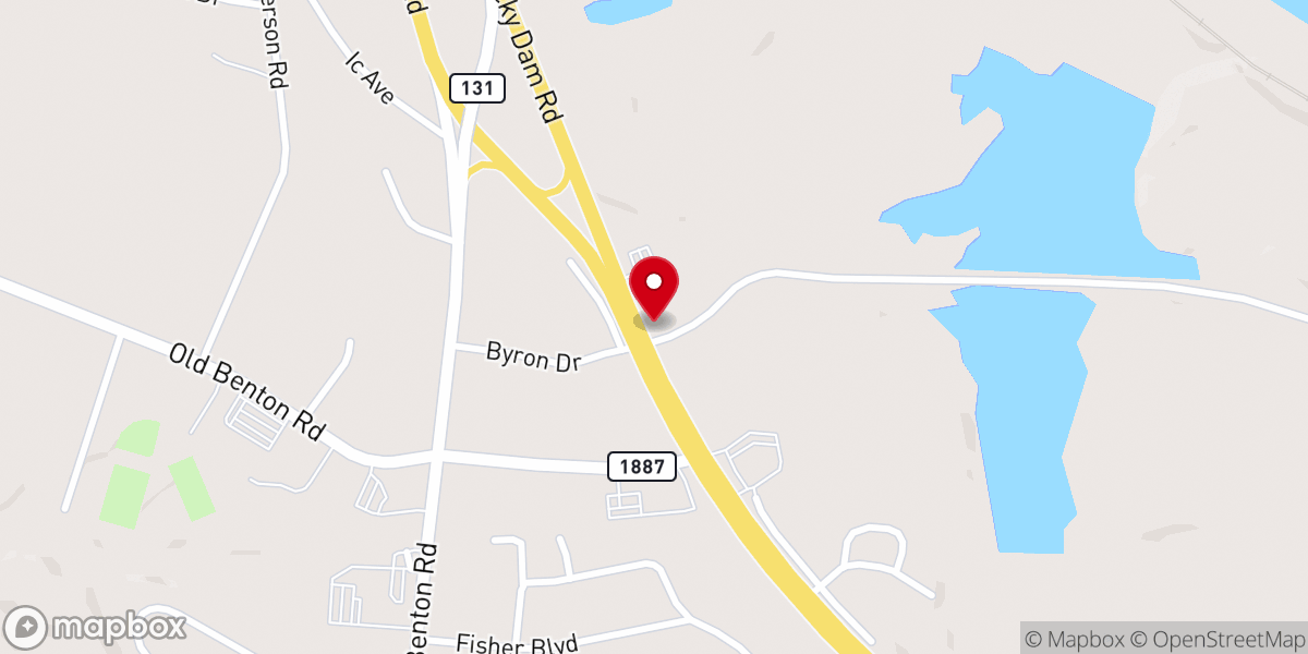 Map showing location of Paducah Seventh-day Adventist Church