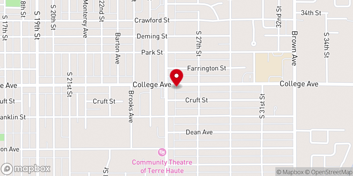 Map showing location of Faith Baptist Church