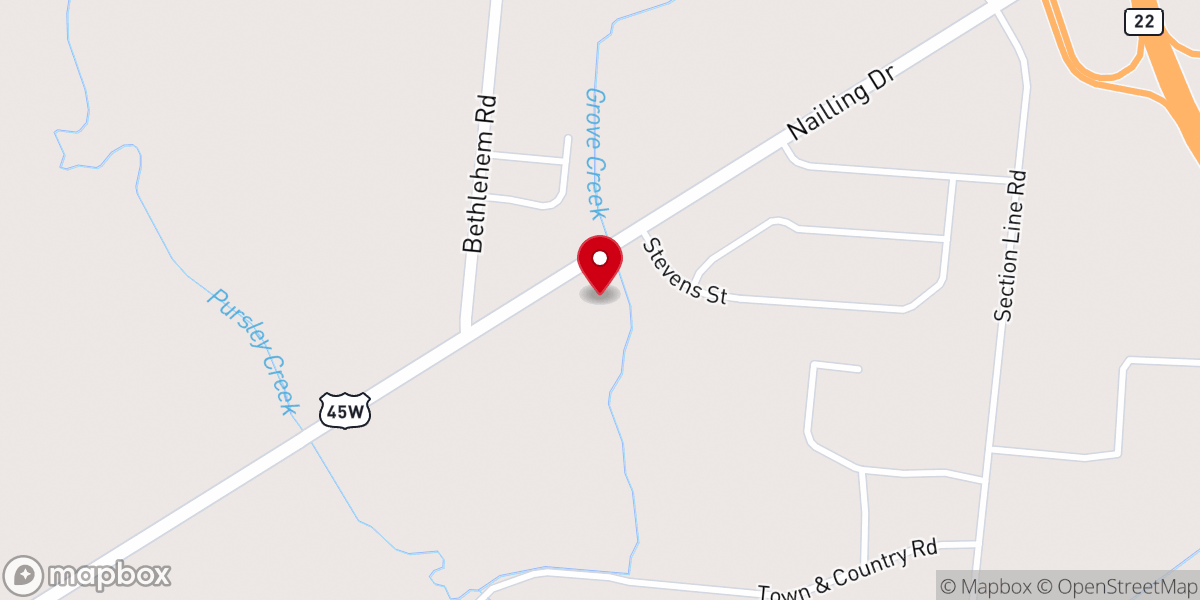 Map showing location of The Branch Fellowship Church