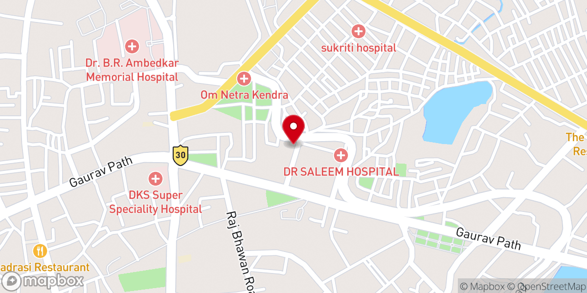 Map showing location of The Church of God Raipur