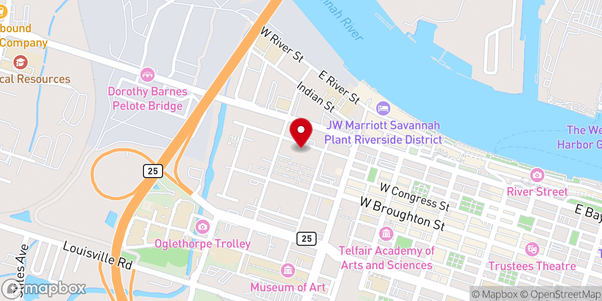 Map showing location of First Bryan Baptist Church