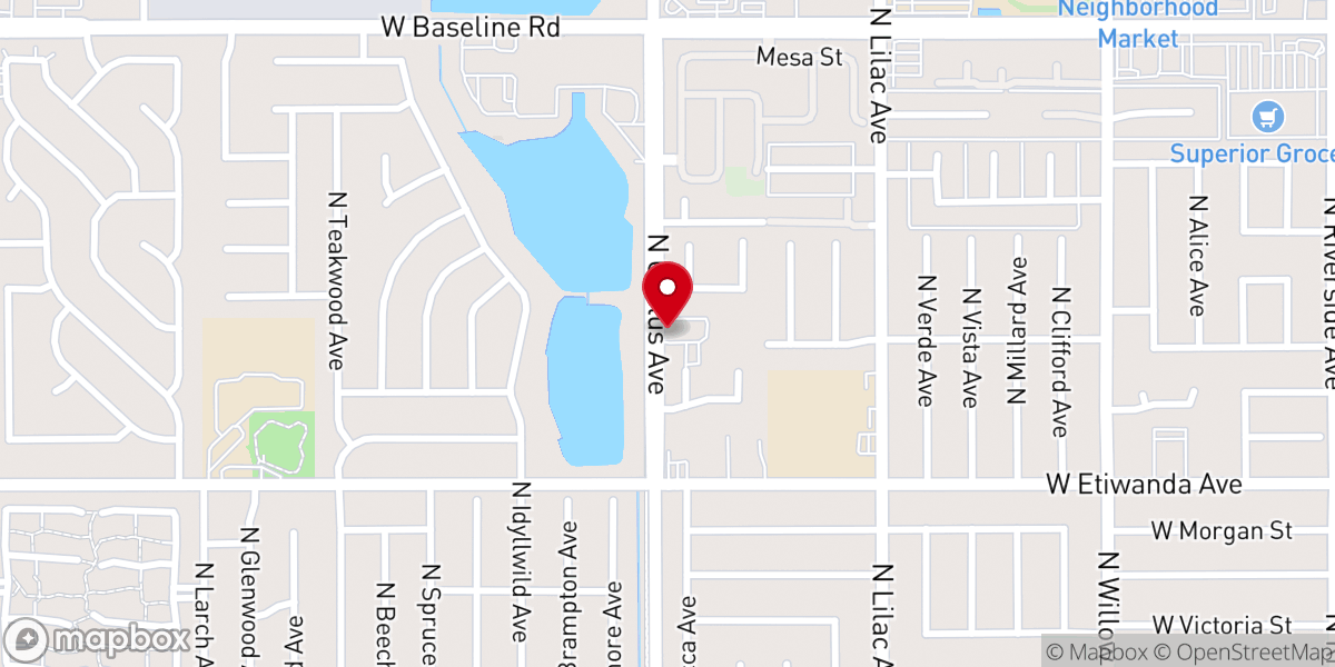 Map showing location of Buen Pastor Church Assemblies Of God