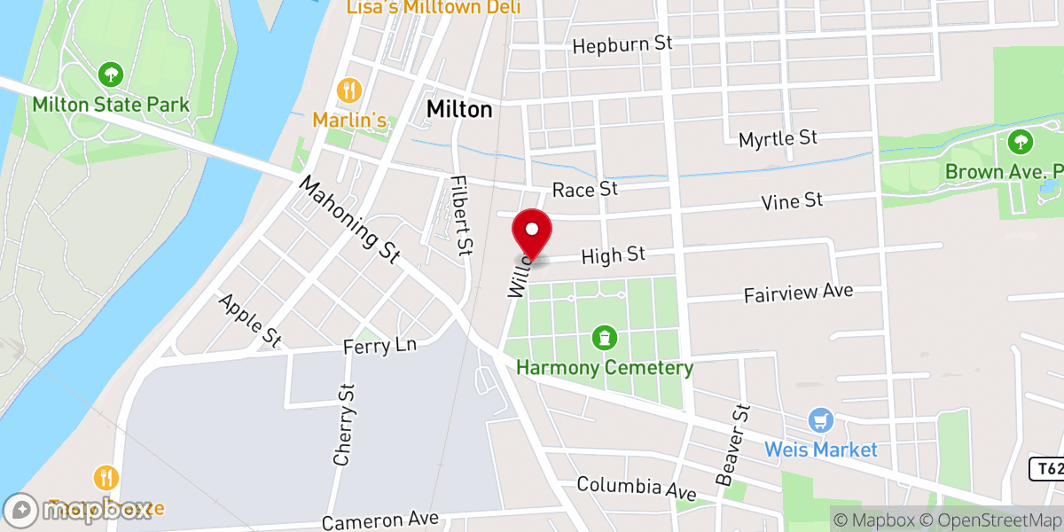 Map showing location of Saint Paul AME Church