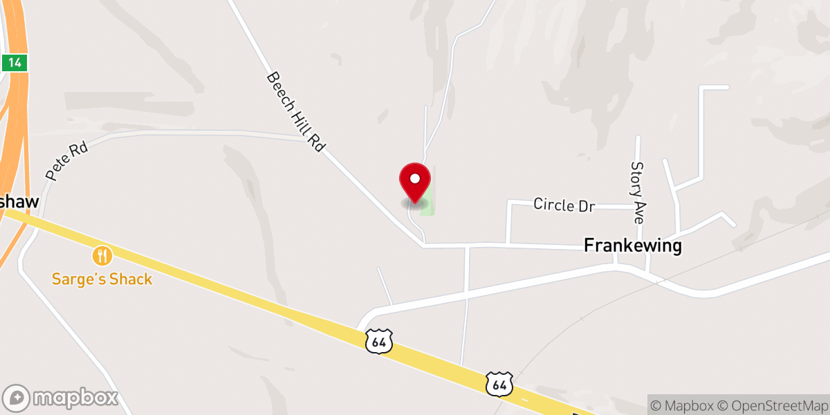 Map showing location of Zion Assembly Church Of God - Pulaski, TN