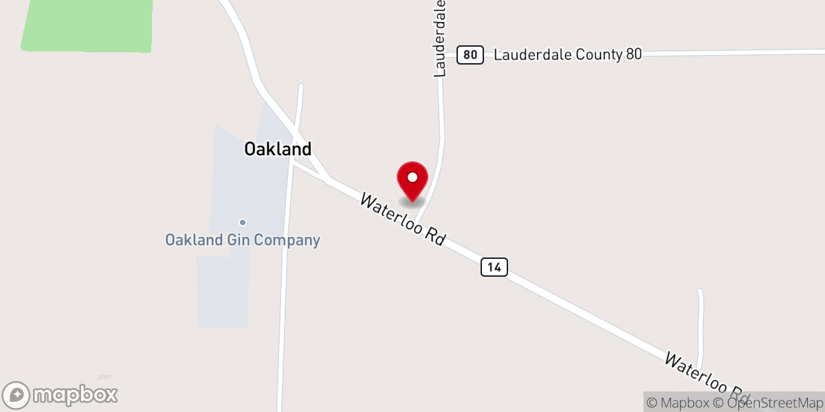 Map showing location of Oakland Community Church
