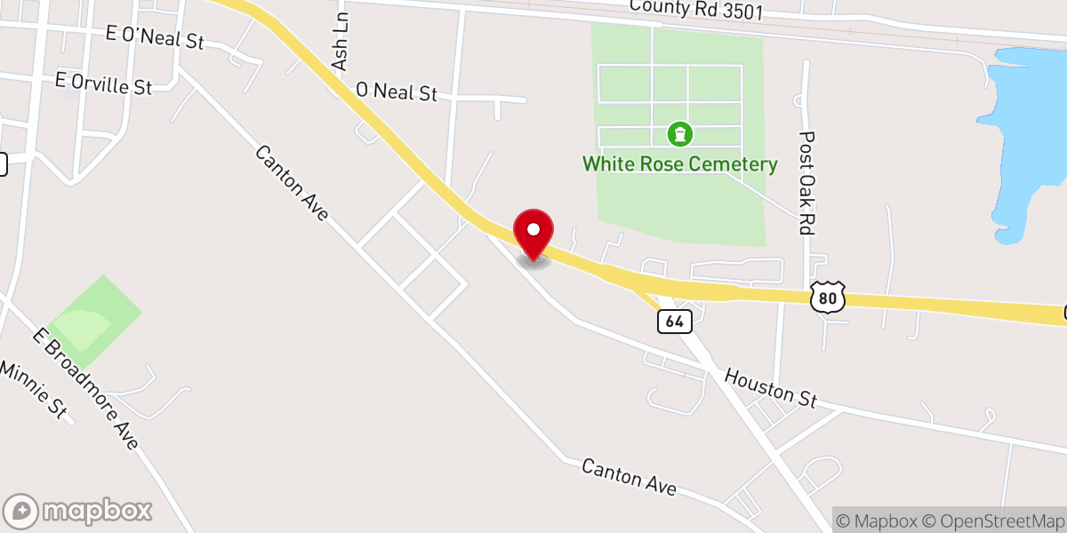 Map showing location of Trinity Baptist Church