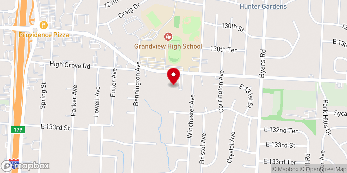 Map showing location of Kairos Church