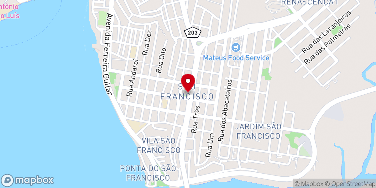 Map showing location of Paróquia São Francisco de Assis (Igreja Matriz)