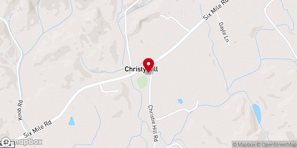 Map showing location of Mountain View Church of Christ (Christian)