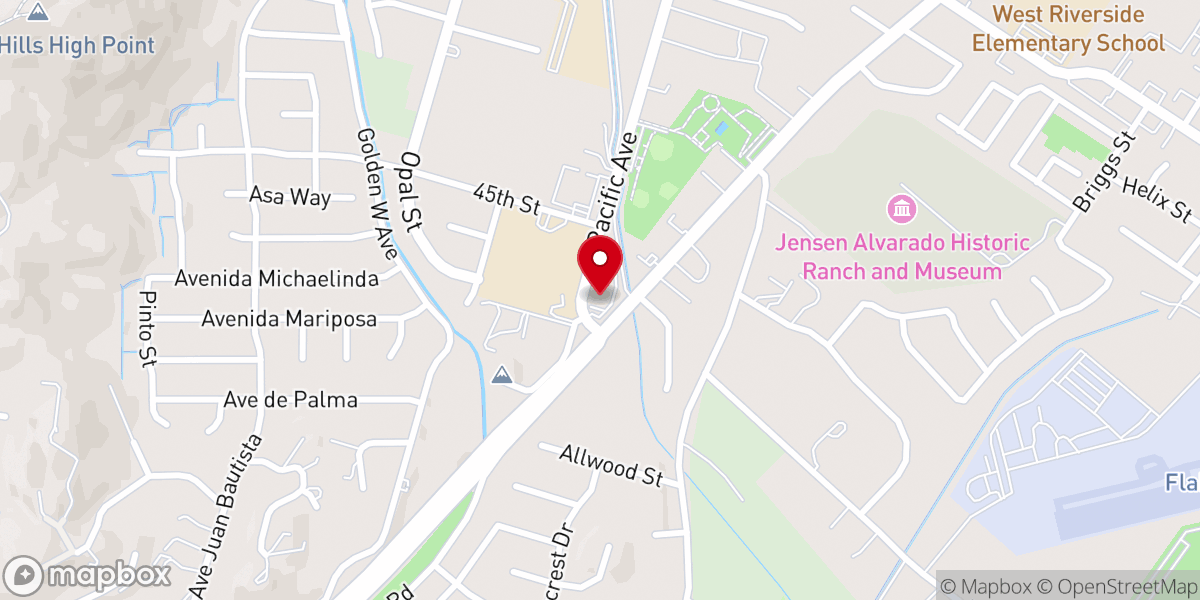 Map showing location of Cornerstone Baptist Church