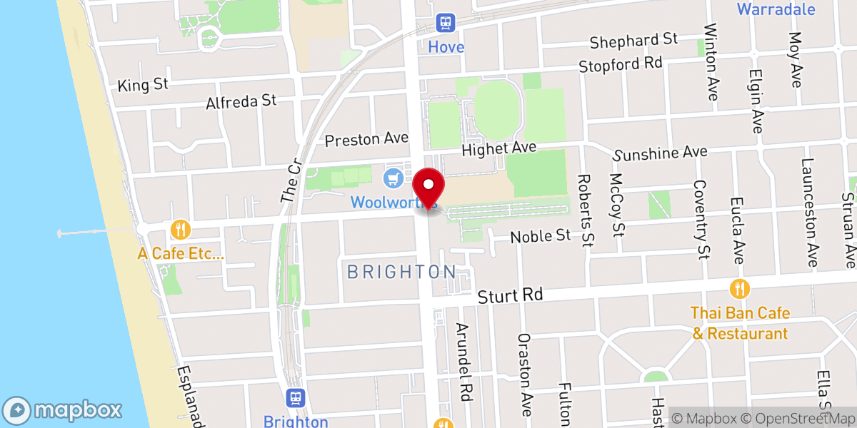 Map showing location of St Jude's Anglican Church