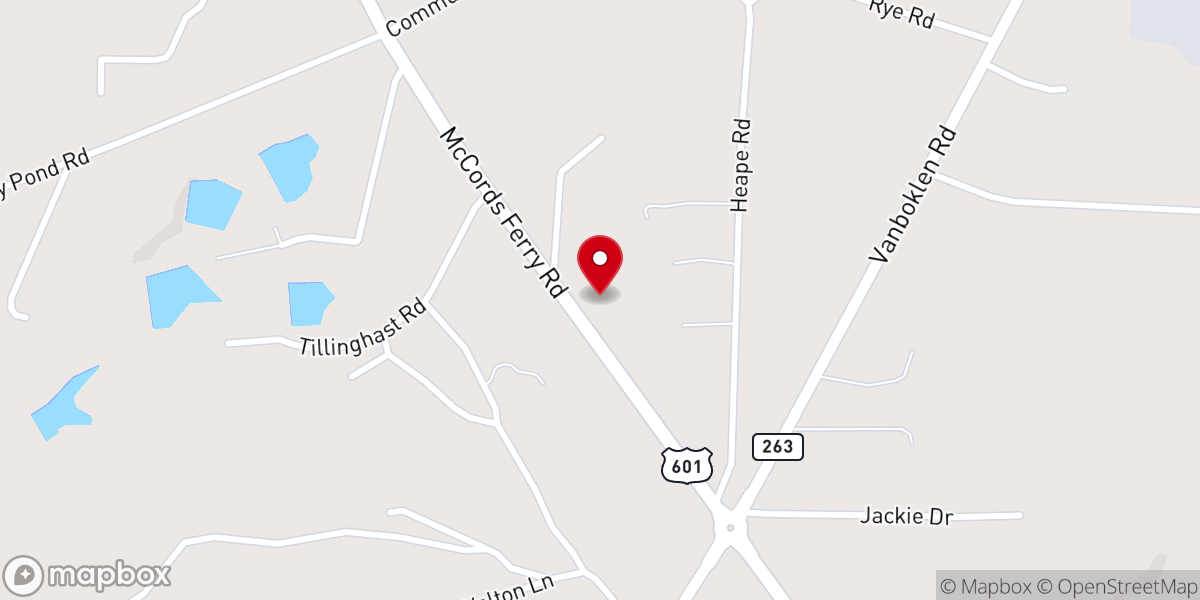 Map showing location of Shiloh AME Church