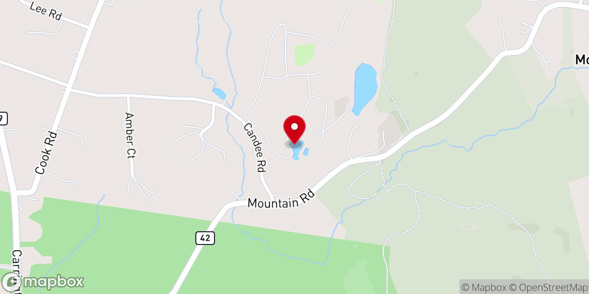 Map showing location of Holiday Hill