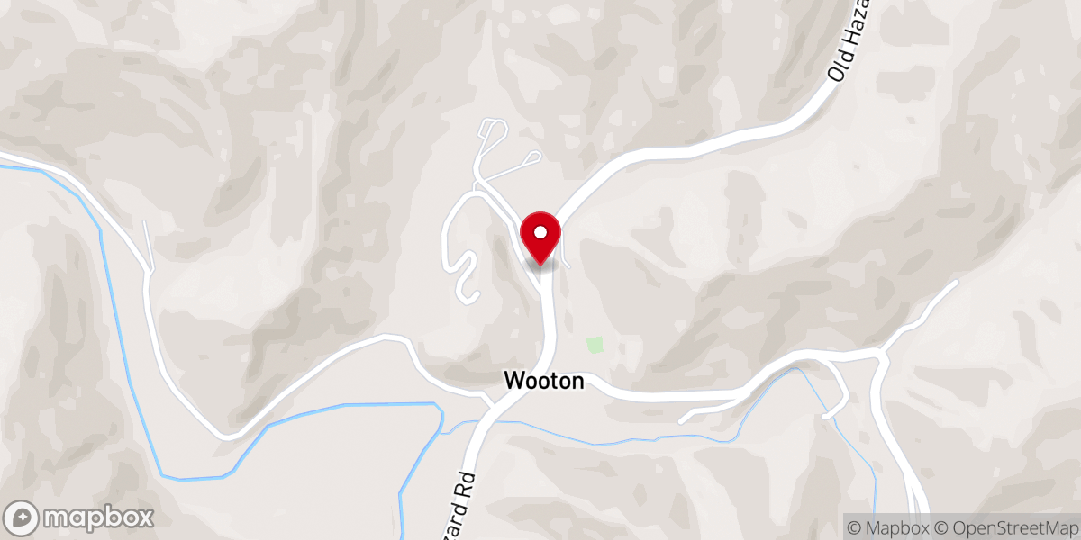 Map showing location of Wooton Presbyterian Church