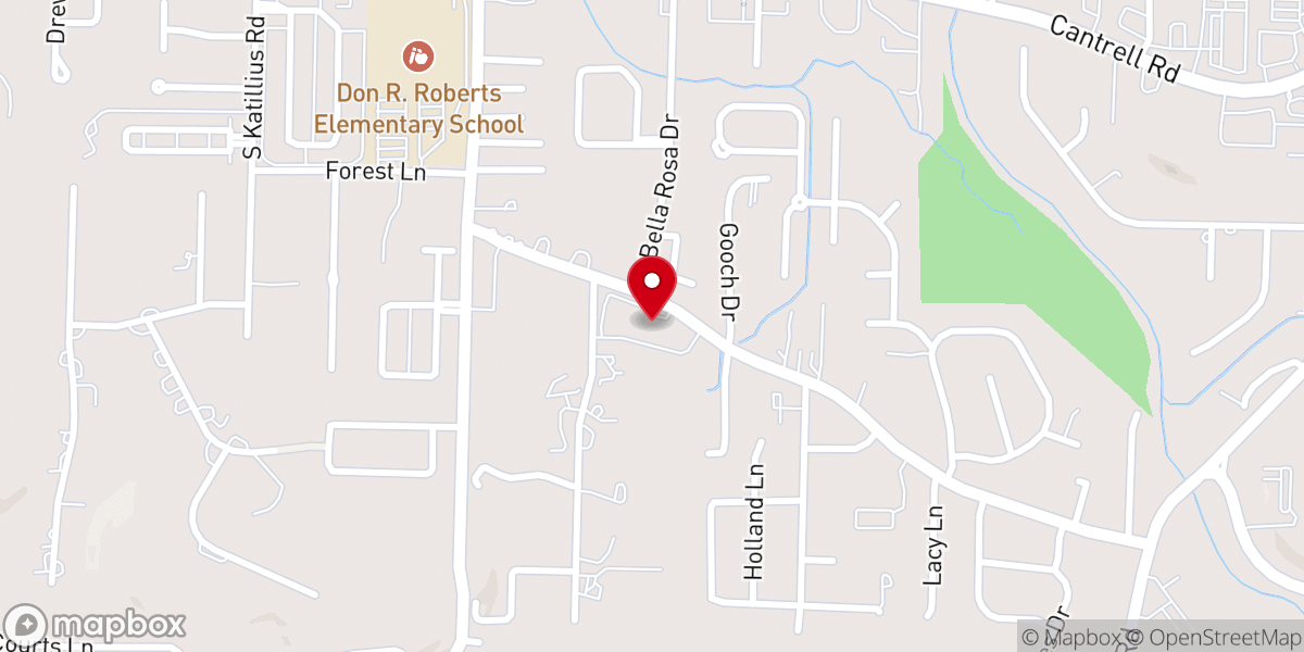 Map showing location of Chenal Valley Church