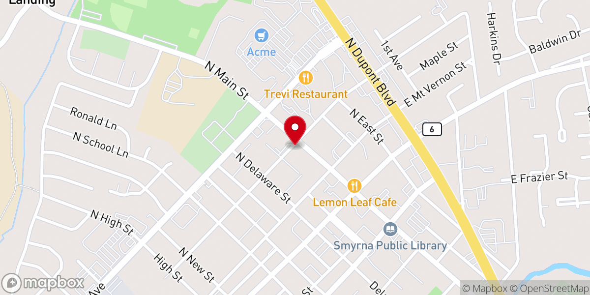 Map showing location of The Church of Pentecost U.S.A., Inc. Smyrna PIWC