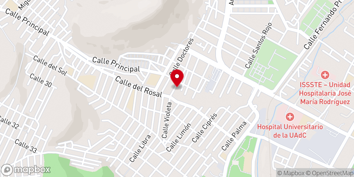 Map showing location of Parroquia Santo Niño de La Salud