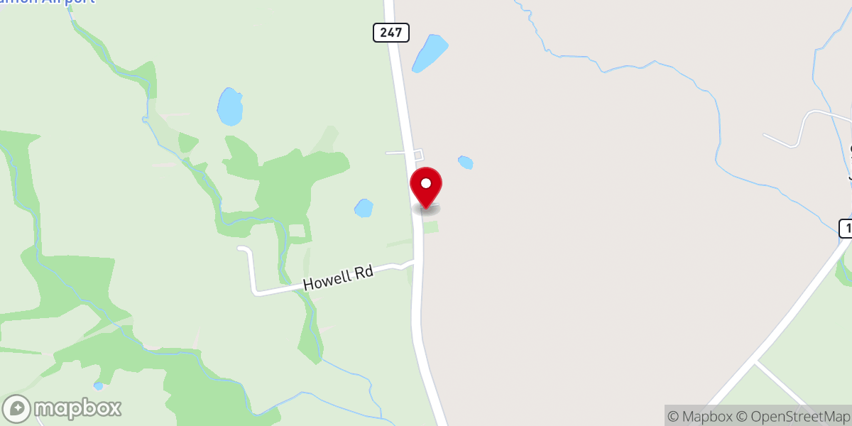 Map showing location of Oak Grove Church