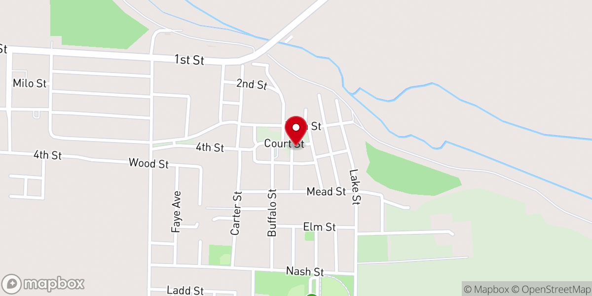 Map showing location of Church of Christ
