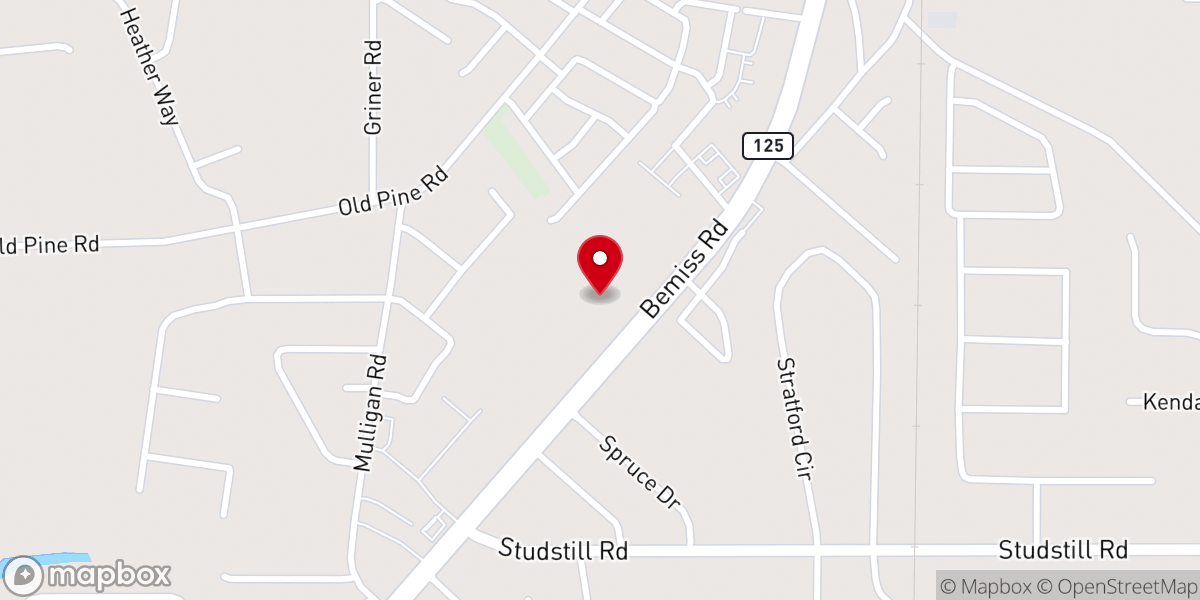 Map showing location of Lighthouse Baptist Church