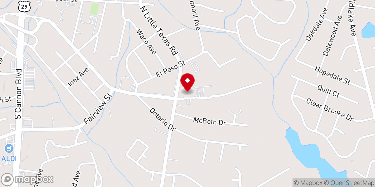 Map showing location of Living Water Community Church