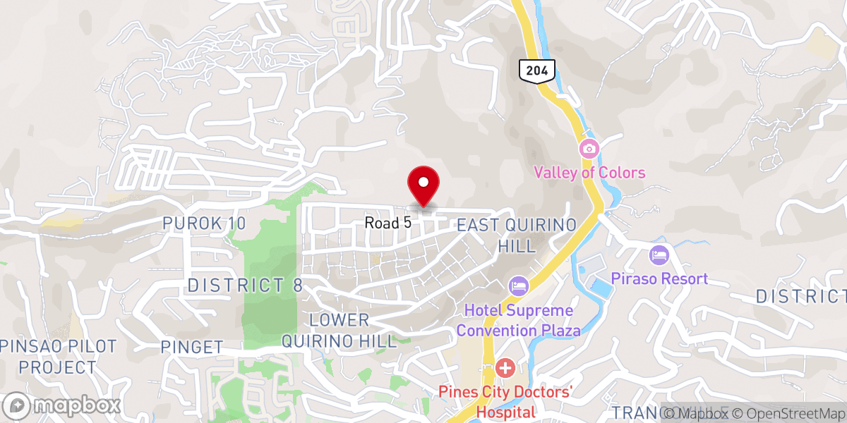 Map showing location of INTERNATIONAL BIBLE BAPTIST CHURCH- QUIRINO HILL, BAGUIO CITY and MINISTRIES