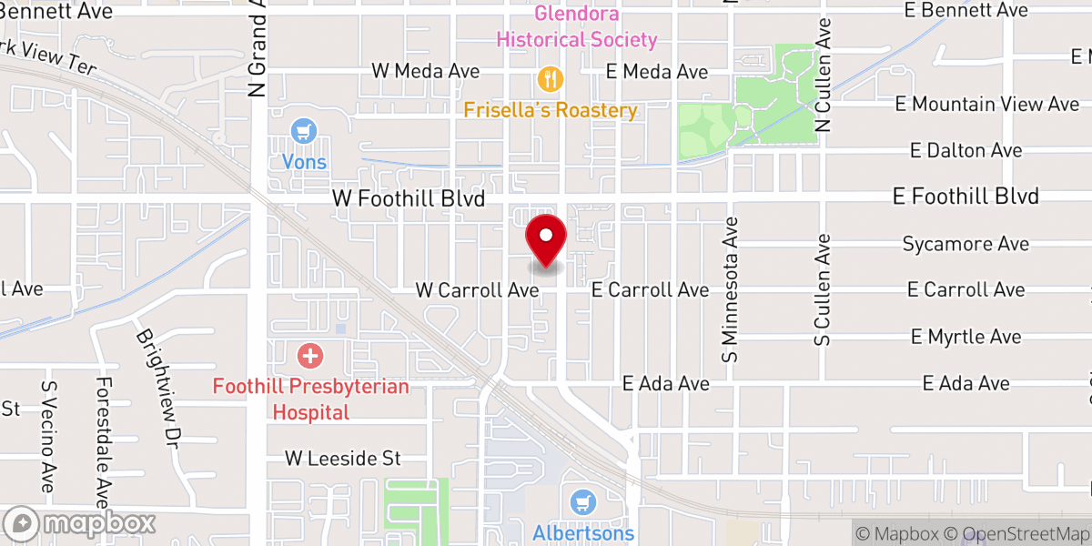 Map showing location of Village Covenant Food Bank