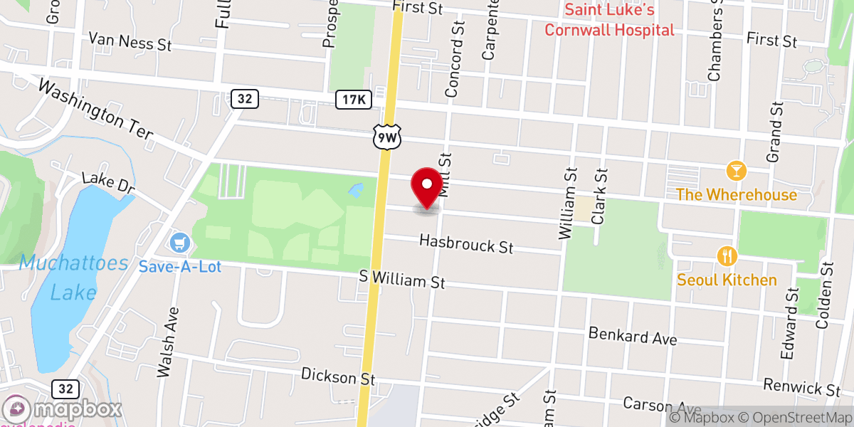 Map showing location of God's Deliverance Center