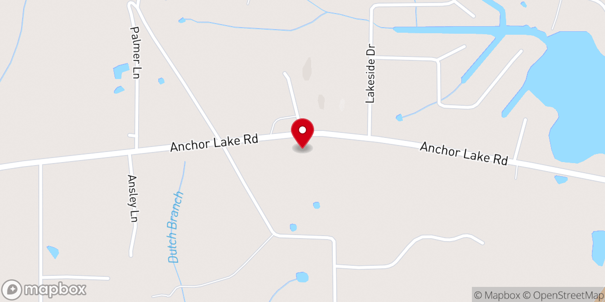 Map showing location of Hillcrest Road Baptist Church