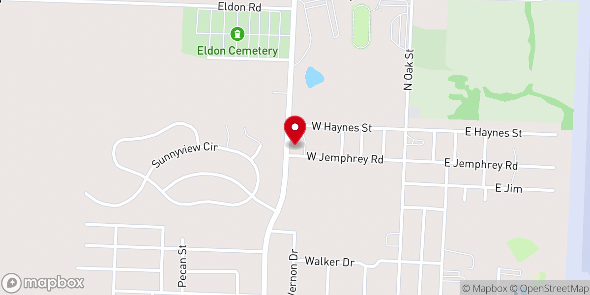 Map showing location of Bethany Lutheran Church