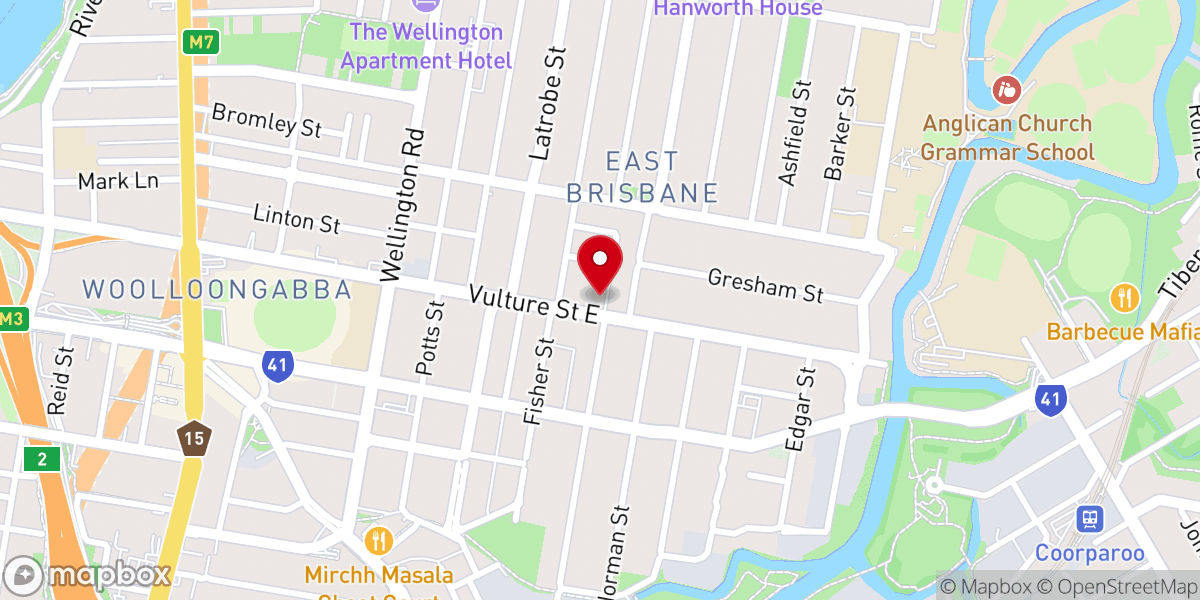 Map showing location of St Paul's Anglican Church