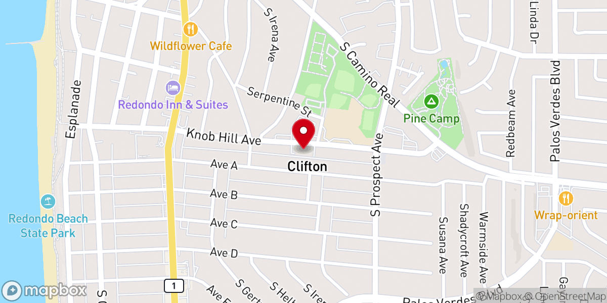 Map showing location of Saint Katherine Greek Orthodox Church
