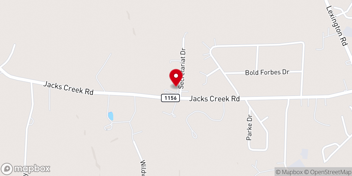 Map showing location of Fountain Park First Church of God (Anderson Indiana)