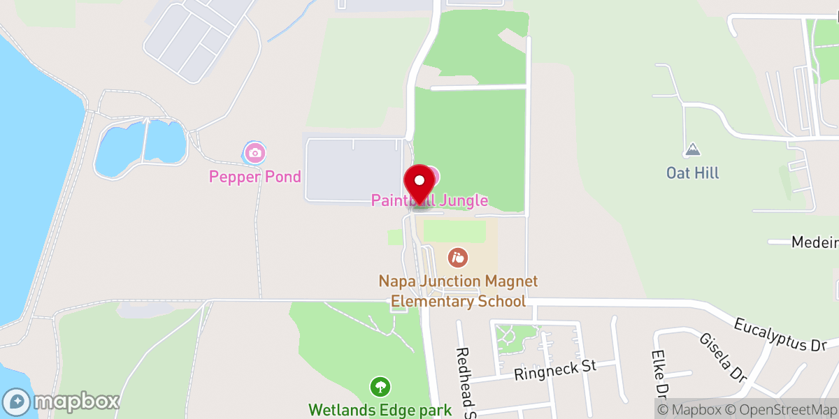 Map showing location of Paintball Jungle