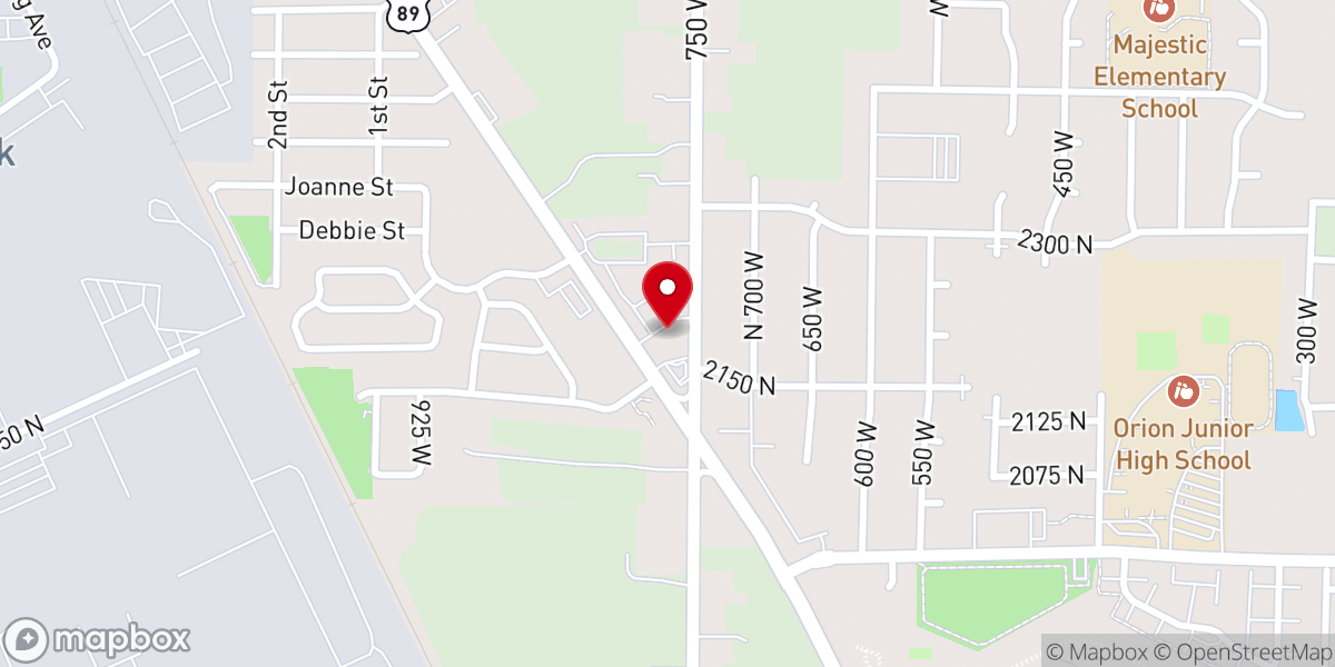 Map showing location of North Valley Bible Church