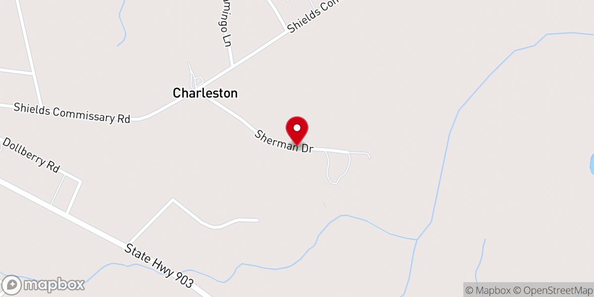 Map showing location of Kehukie Baptist Church
